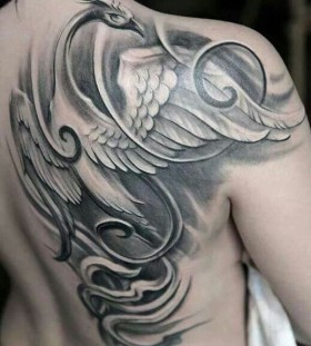 black wings tattoo albatross