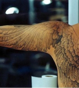 black wings tattoo open