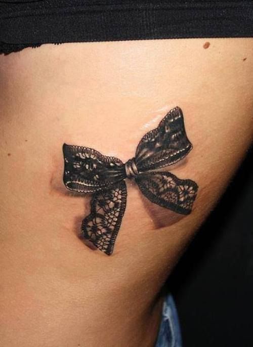 bow tattoos 3d realistic