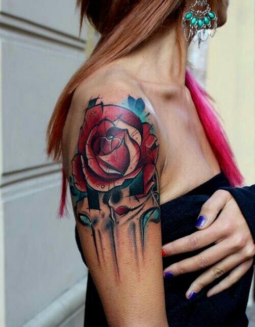 dripping Rose tattoo