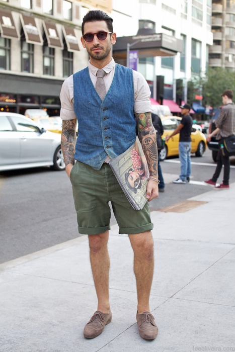 man with tattoos street