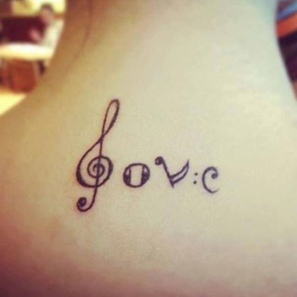music tattoos love