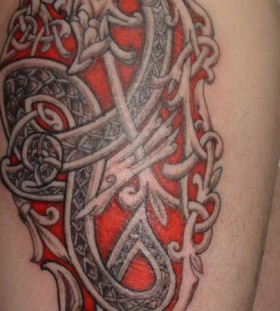 red tribal tattoo inspiration