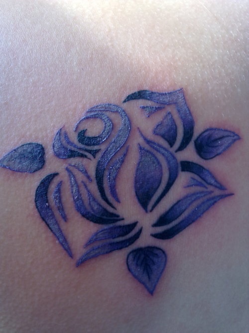 small purple tattoo