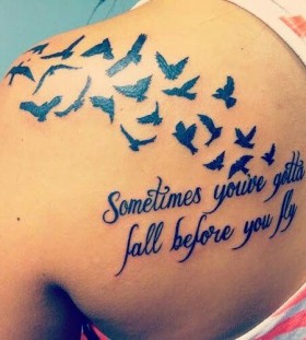 tattoo quote sometimes you have to fall