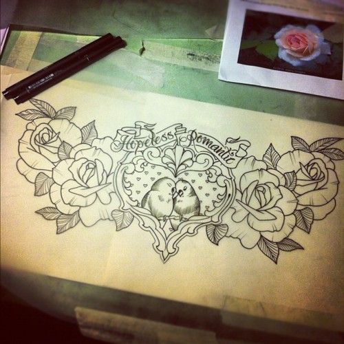 tattoo sketch hopeless romantic
