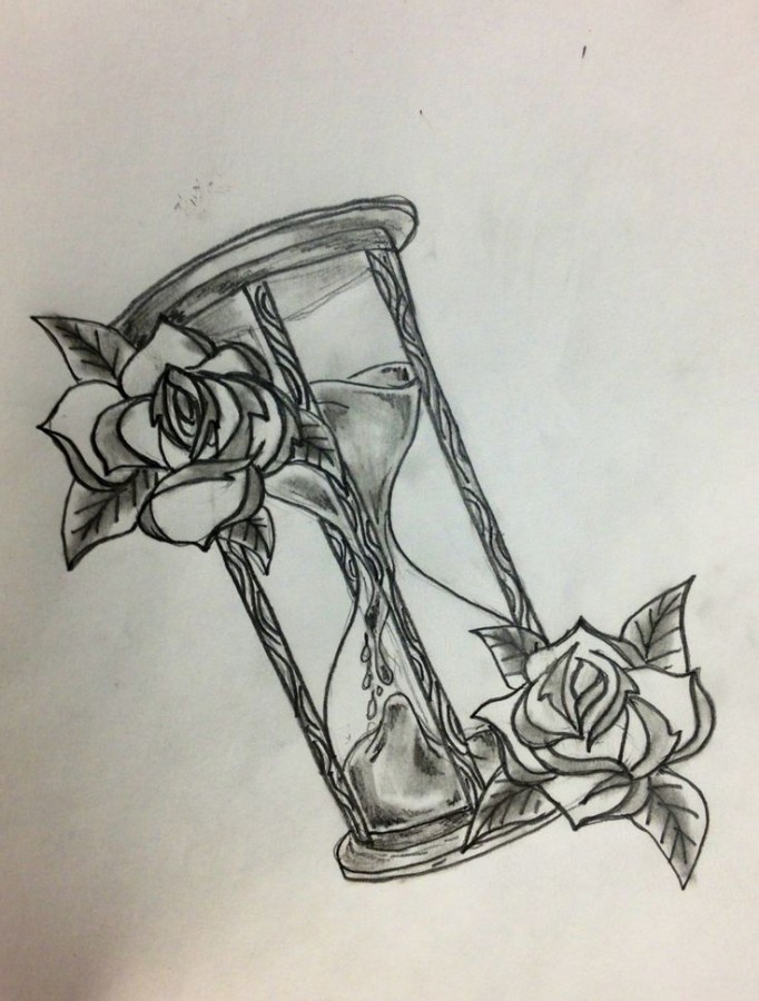 tattoo sketch hour glass