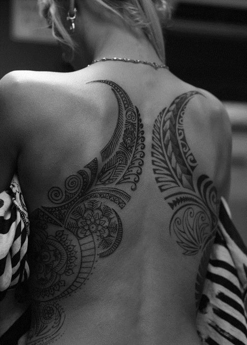 tribal tattoo for girls back art
