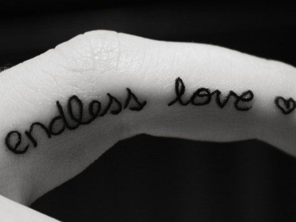 words on fingers endless love