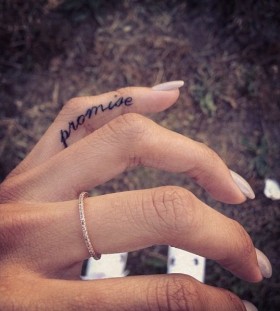 words on fingers promise