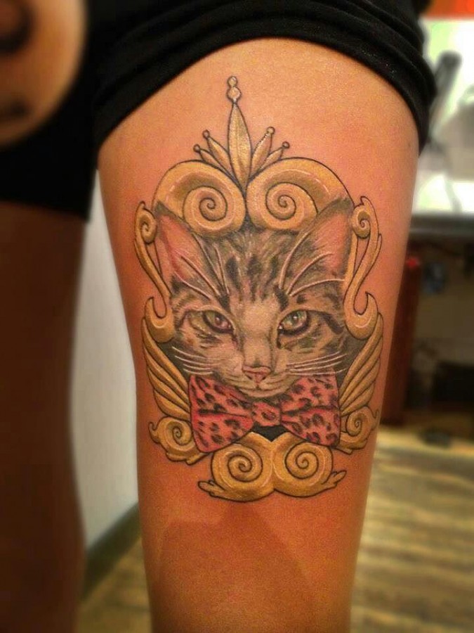 Amaizing cat tattoo