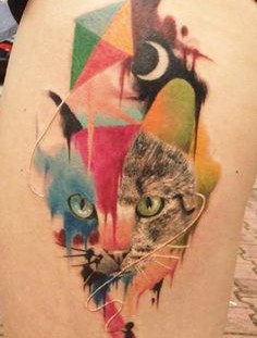 Amazing cat tattoo