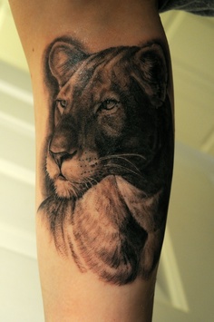 Amazing tattoo of lion