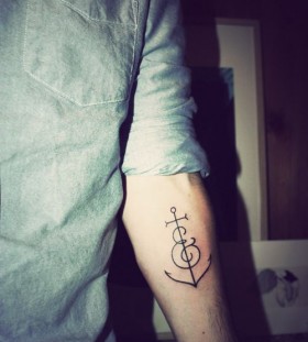 Anchor minimalistic style tattoo