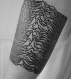 Awesome black mountains tattoo
