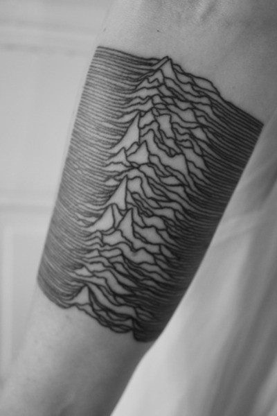 Awesome black mountains tattoo