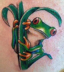 Awesome frog tattoo