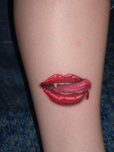 Awesome lips tattoo