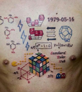 Awesome man chest nerdy tattoos