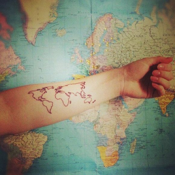 Awesome map tattoo