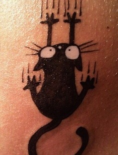 Awesome tattoo with cat