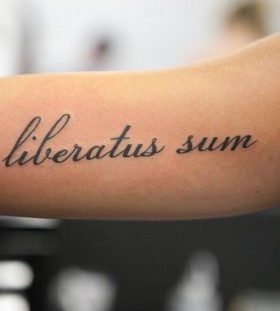 Awesome words tattoo by Nikki Ouimette