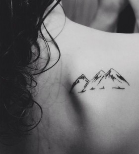 Back mountains tattoo