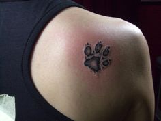 Beautiful tattoo with dog pew