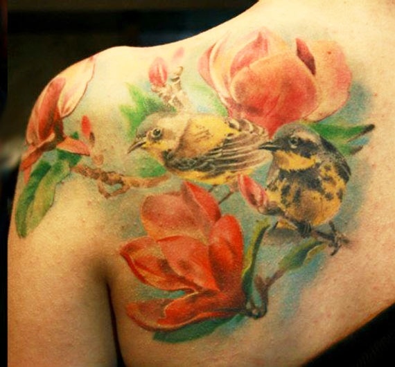 Bird tattoo by Mikky Volkova