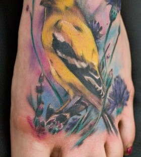 Bird-yellow-tattoo