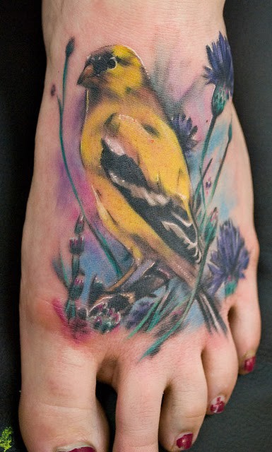 Bird-yellow-tattoo