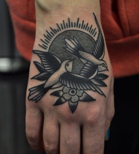 Birds black tattoo