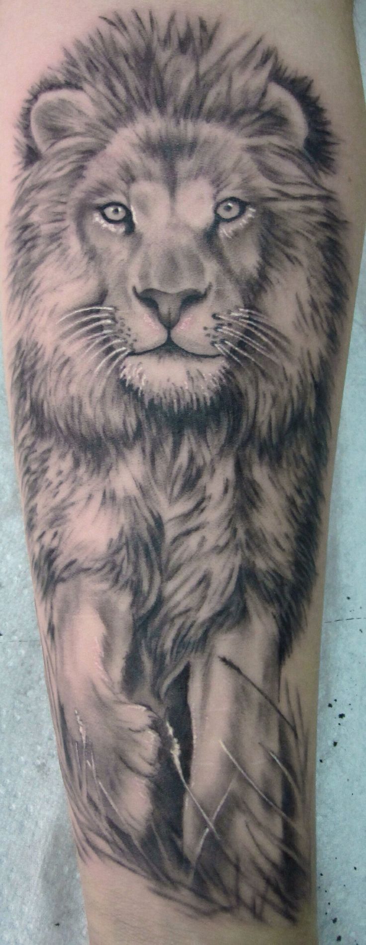 Black and white lion tattoo - | TattooMagz › Tattoo Designs / Ink Works