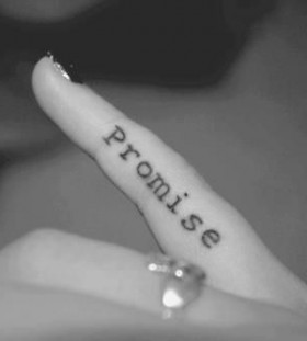 Black and white promise tattoo