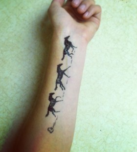 Black horses tattoo
