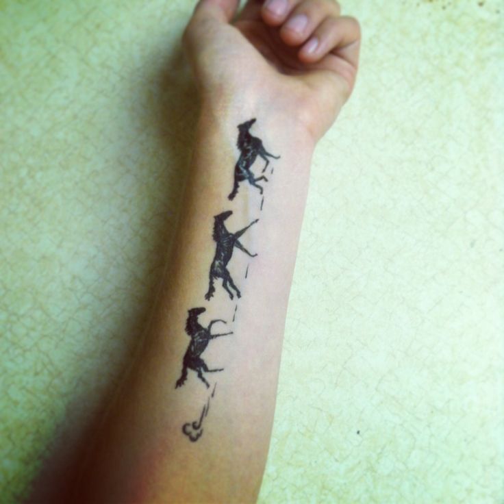 Black horses tattoo