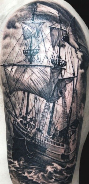 Black ship tattoo