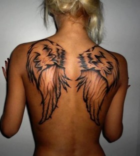 Black wings on the back