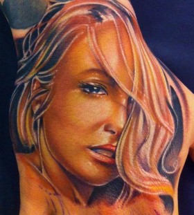 Blonde tattoo by Art Junkies