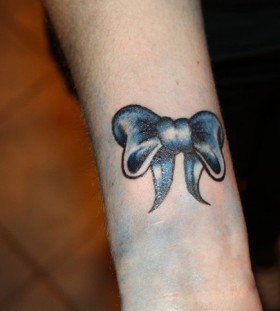 Blue blow tattoo