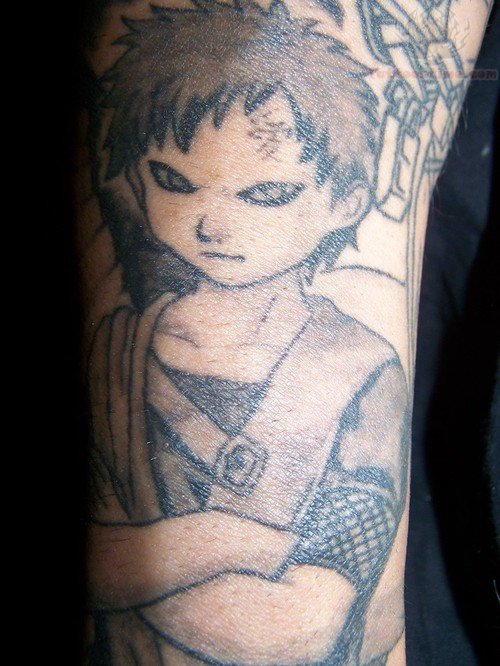 Boy anime tattoo
