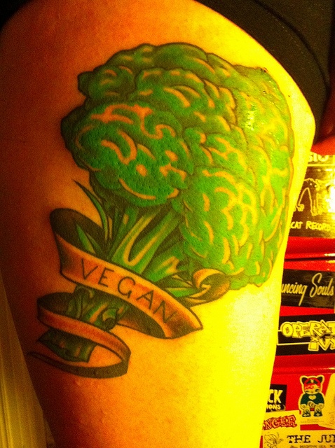 Broccoli vegan tattoo