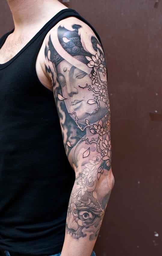 Buddha sleeve tattoo