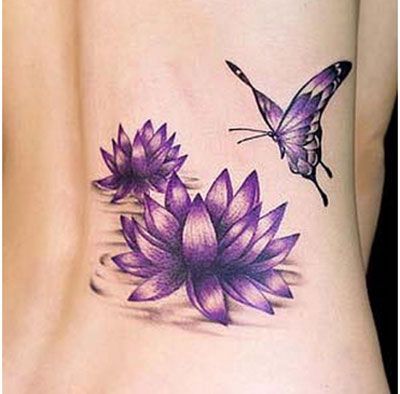 Butterflies purple tattoo