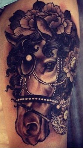 Carousel horse tattoo