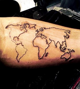 Cool map tattoo
