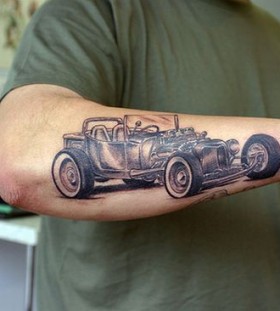 Cool tattoo with car