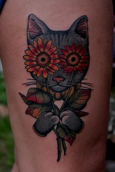 Cute cat tattoo