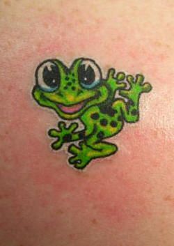 Cute frog tattoo