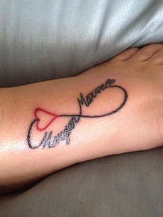 Cute tattoo with lovers names
